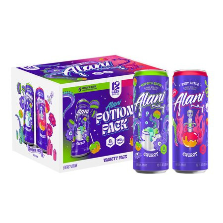 Alani Nu Sugar Free Energy Drink, Witch's Brew Potion Pack, 12 fl oz, 12 Pack, Cans | Walmart (US)