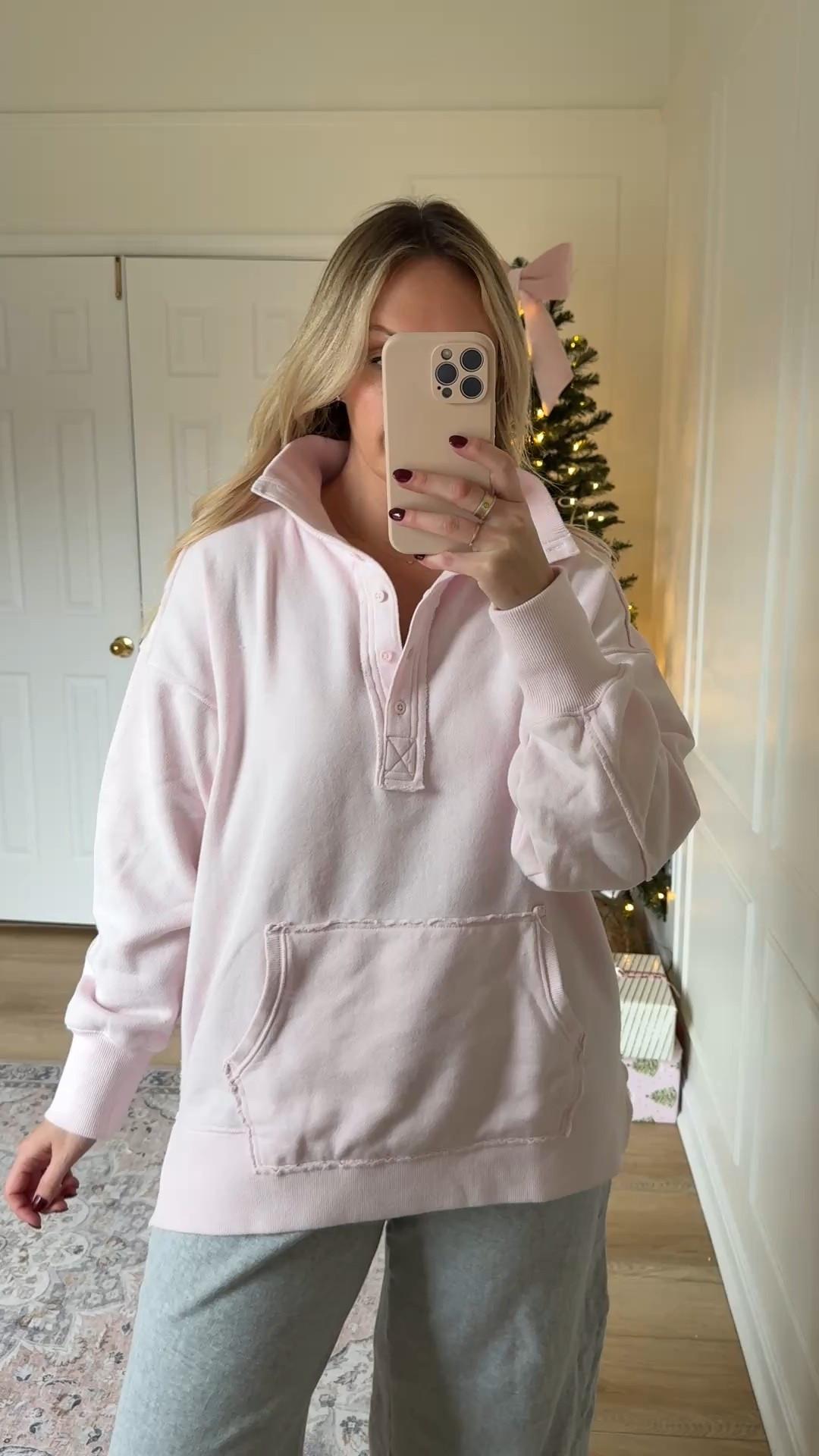 Aerie pullover in pink! 

#LTKMidsize #LTKFindsUnder100 #LTKGiftGuide