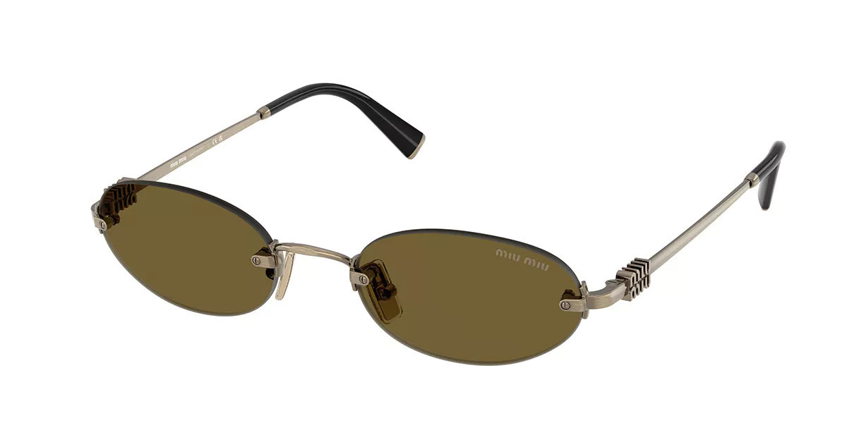 Miu Miu MUA54S 26C09Z Women’s Sunglasses Gold Size 51 | SmartBuyGlasses Global