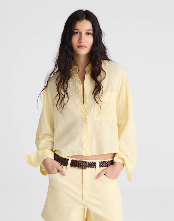 Straight-Hem Shirt in Linen-Cotton Blend | Madewell