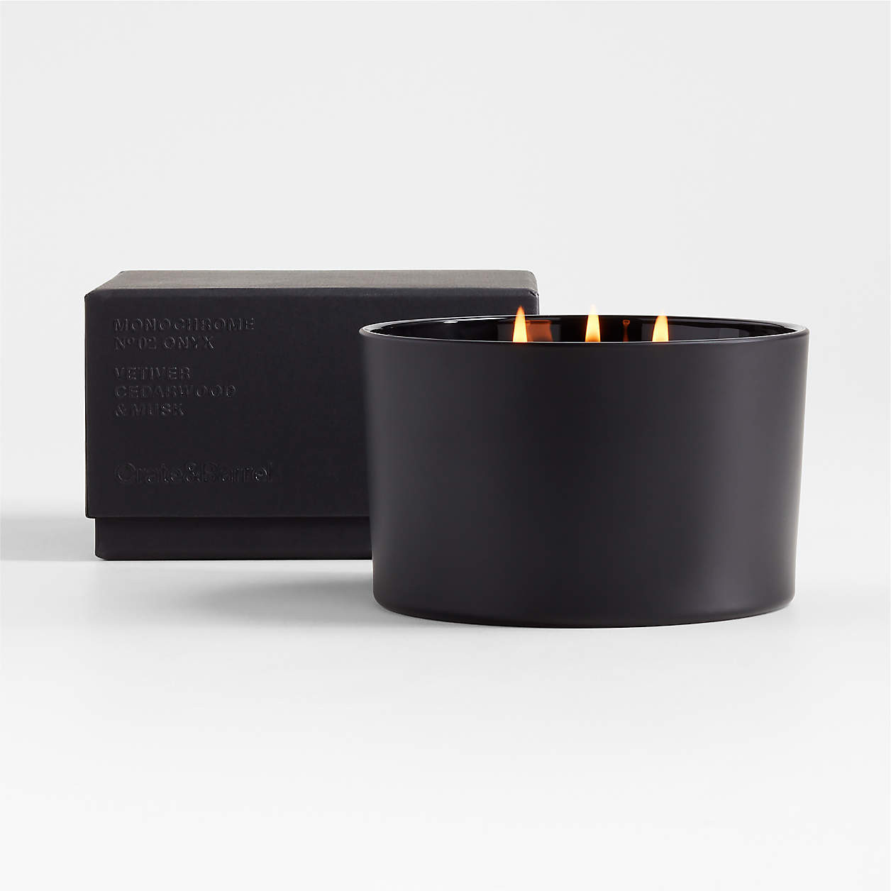 Monochrome No. 02 Onyx Reed Diffuser - Vetiver, Cedarwood and Musk + Reviews | Crate & Barrel | Crate & Barrel