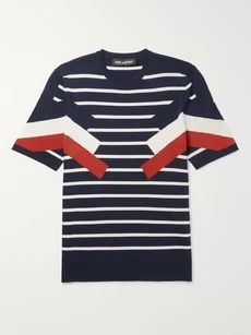 Neil Barrett - Slim-Fit Striped Knitted T-Shirt | Mr Porter US