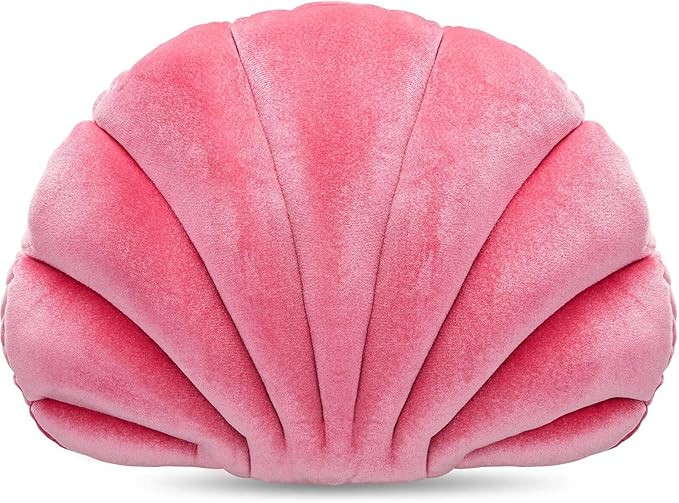 Marsui Pink Sea Princess Seashell Decorative Pillow, Preppy Room Decor Christmas Party Gift Soft ... | Amazon (US)