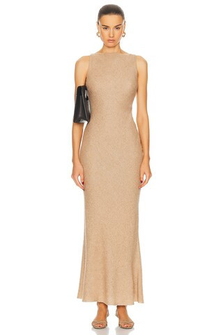 Gabriela Hearst Seren Dress in Tan | FWRD 