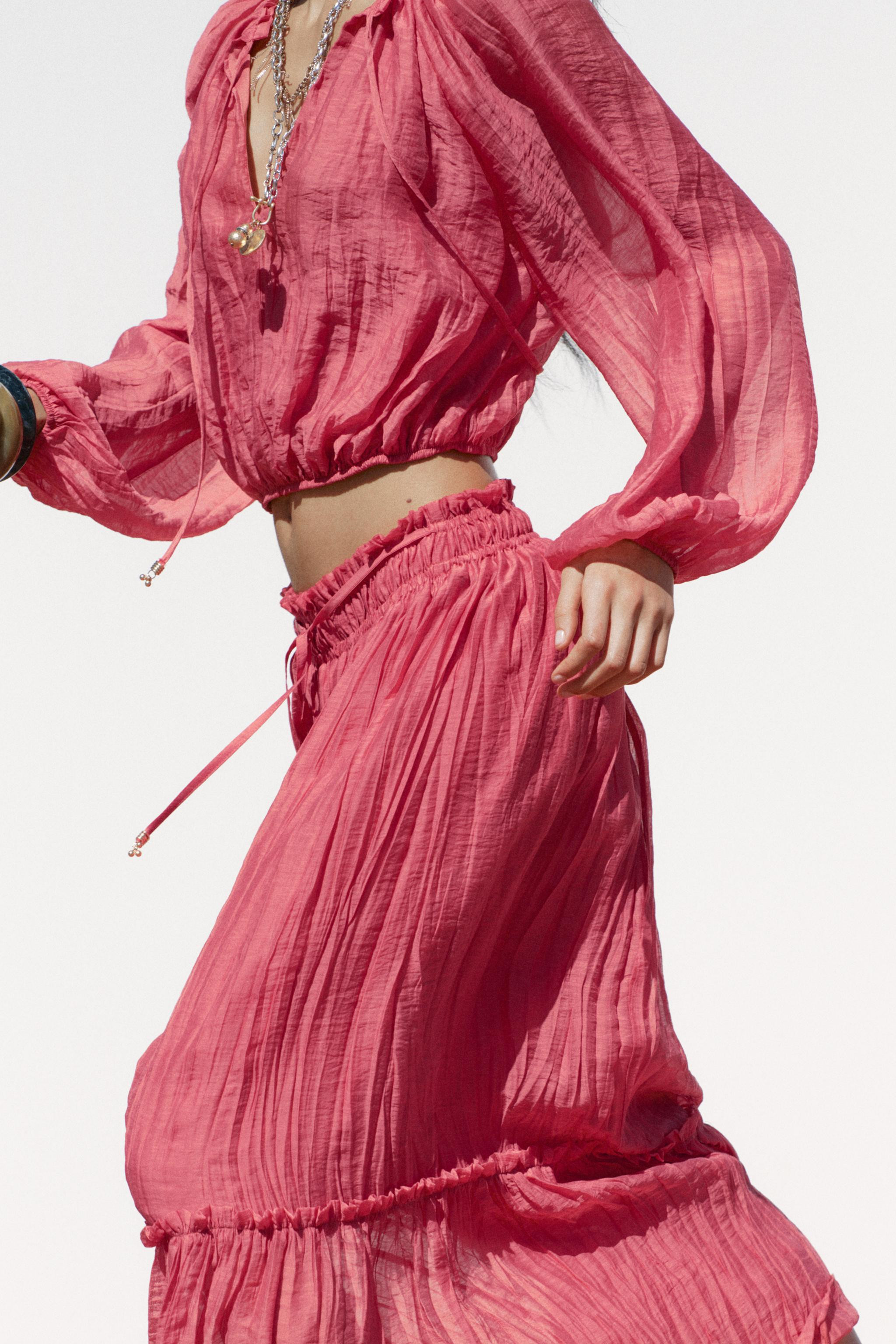 WRINKLE LOOK SKIRT | Zara US