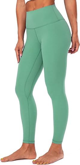 Lavento Women's All Day Soft Yoga Leggings - High Waisted Brushed 7/8 Length Workout Legging for ... | Amazon (US)