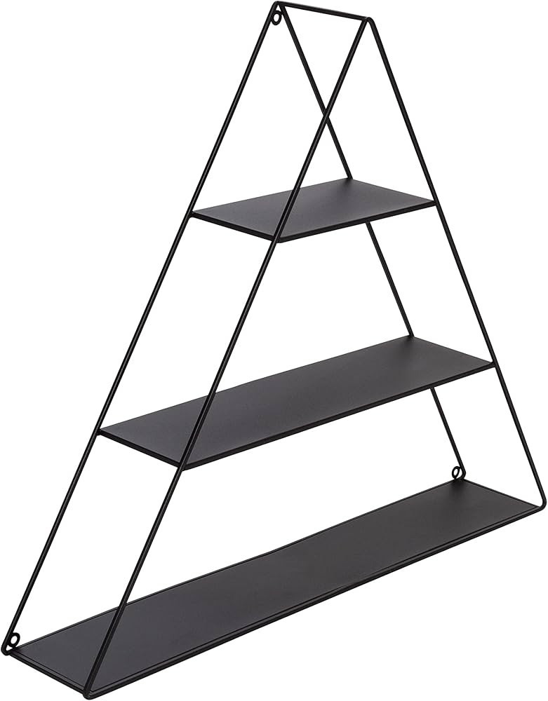 Honey-Can-Do Three-Tier Triangle Decorative Metal Wall Shelf, Black SHF-09348 Black | Amazon (US)