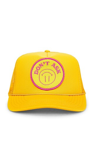 Don't Ask Trucker Hat in Gold | Revolve Clothing (Global)