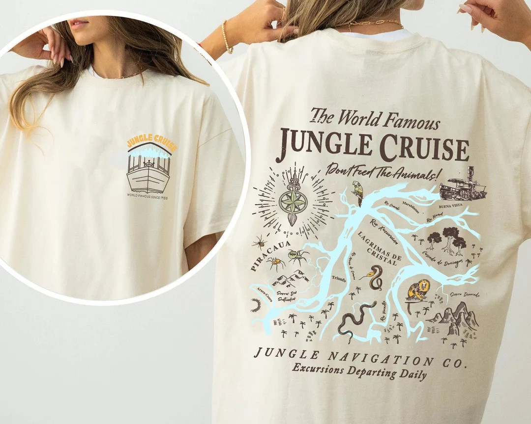 Double Sided Jungle Cruise World Famous Since 1955 Comfort Colors Shirt, Magic Kingdom Park Trip,... | Etsy (US)