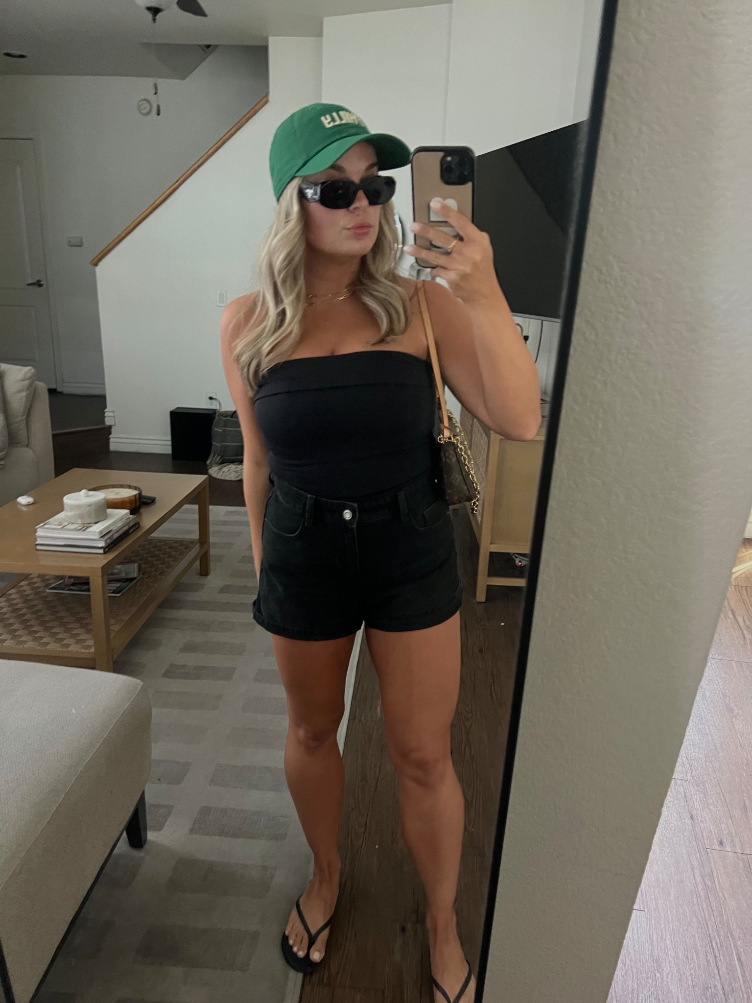 Aritzia contour tube top
Tube tops
Black outfit
Denim shorts
Agolde 
Tkees 
Flip flops
Eagles hat
Summer outfits 
Casual outfits


#LTKPetite #LTKFindsUnder100 #LTKSeasonal