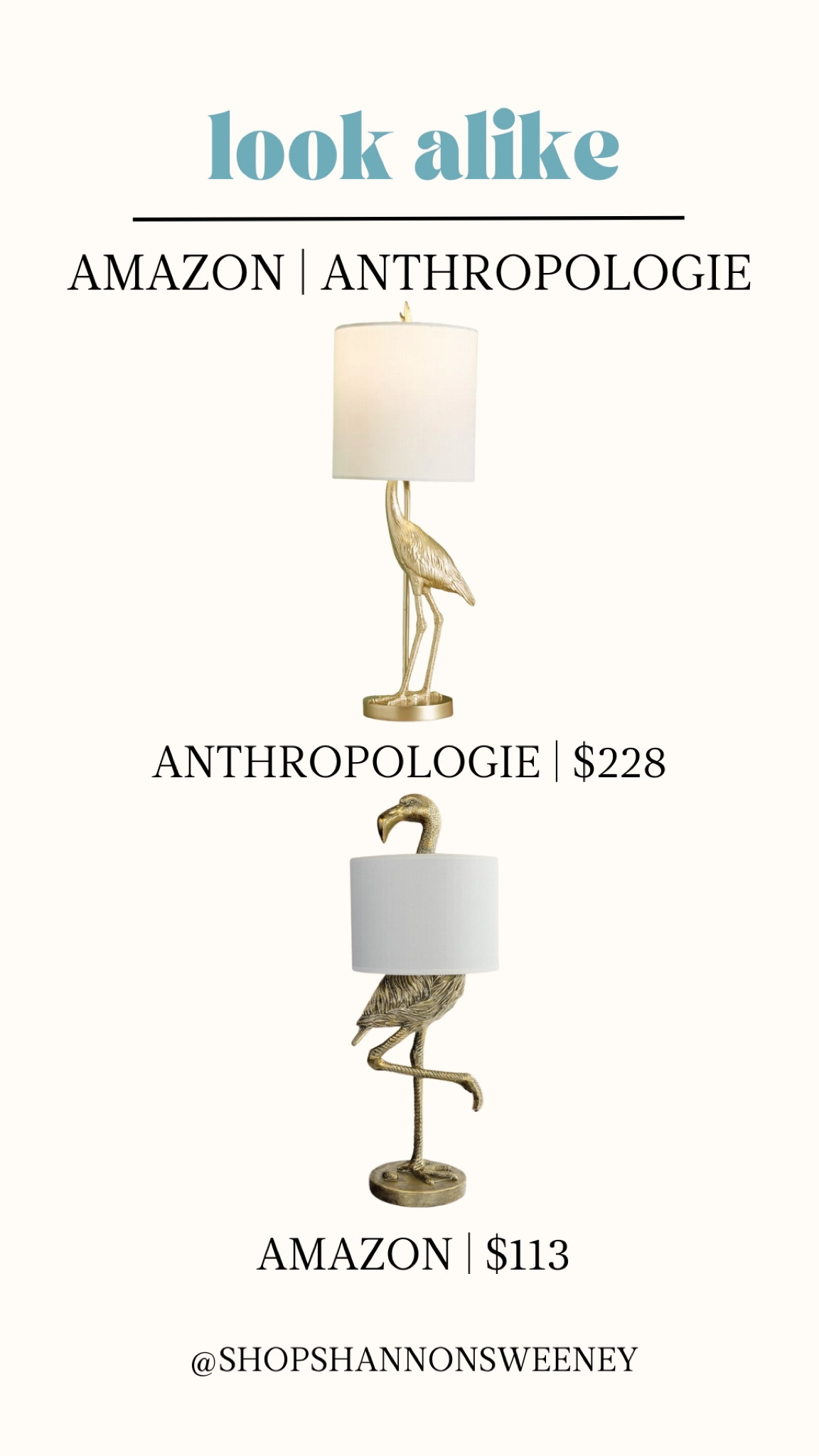 Look alike | flamingo brass lamp from Anthropologie & Amazon 

#LTKsalealert #LTKU #LTKhome