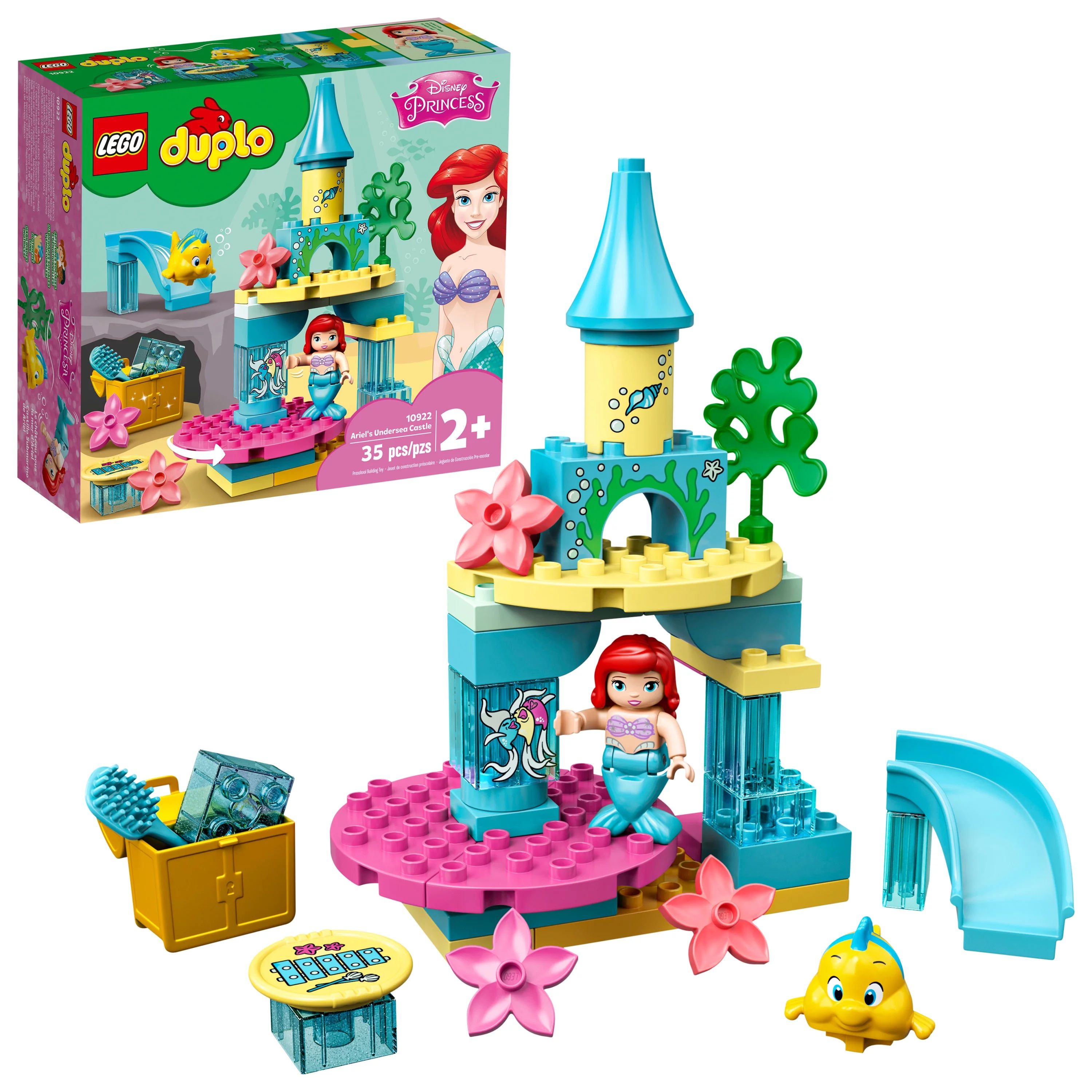 LEGO DUPLO Disney Ariel's Undersea Castle 10922 Toddler Building Toy with Flounder (35 Pieces) - ... | Walmart (US)
