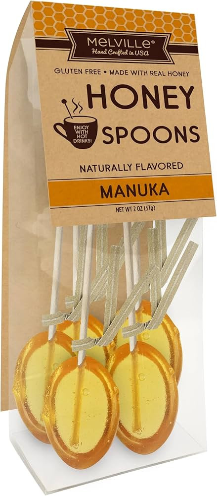 Melville Candy Honey Spoons [For Tea Lovers] Gluten-Free 5 Count (Manuka) | Amazon (US)
