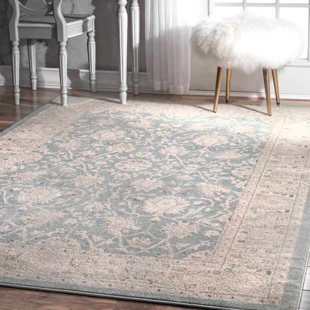 Blue Persian Vintage 5' 3" x 7' 7" Area Rug | Rugs USA