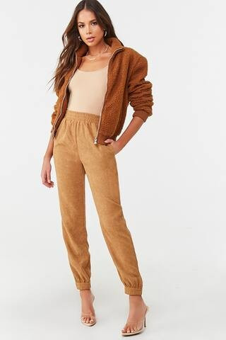 High-Rise Corduroy Joggers | Forever 21 (US)