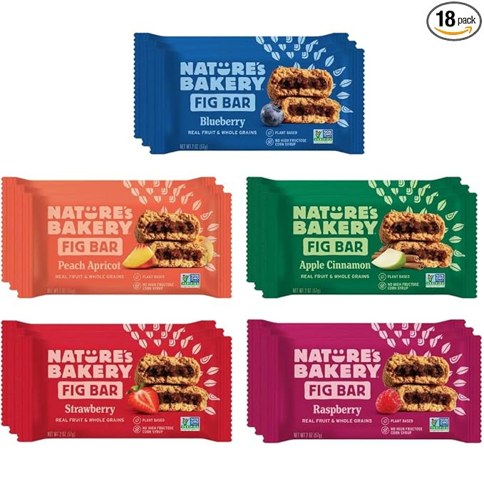 Generic Nature’s Bakery Whole Wheat Fig Bars, Ground Whole Wheat Fig Bars 6 Flavor Variety Pack... | Amazon (US)
