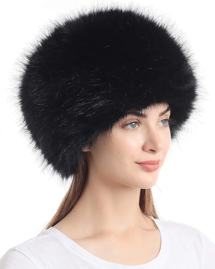 sy soul young Women's Winter Faux Fur Cossak Russian Style Hat Warm Cap | Amazon (US)