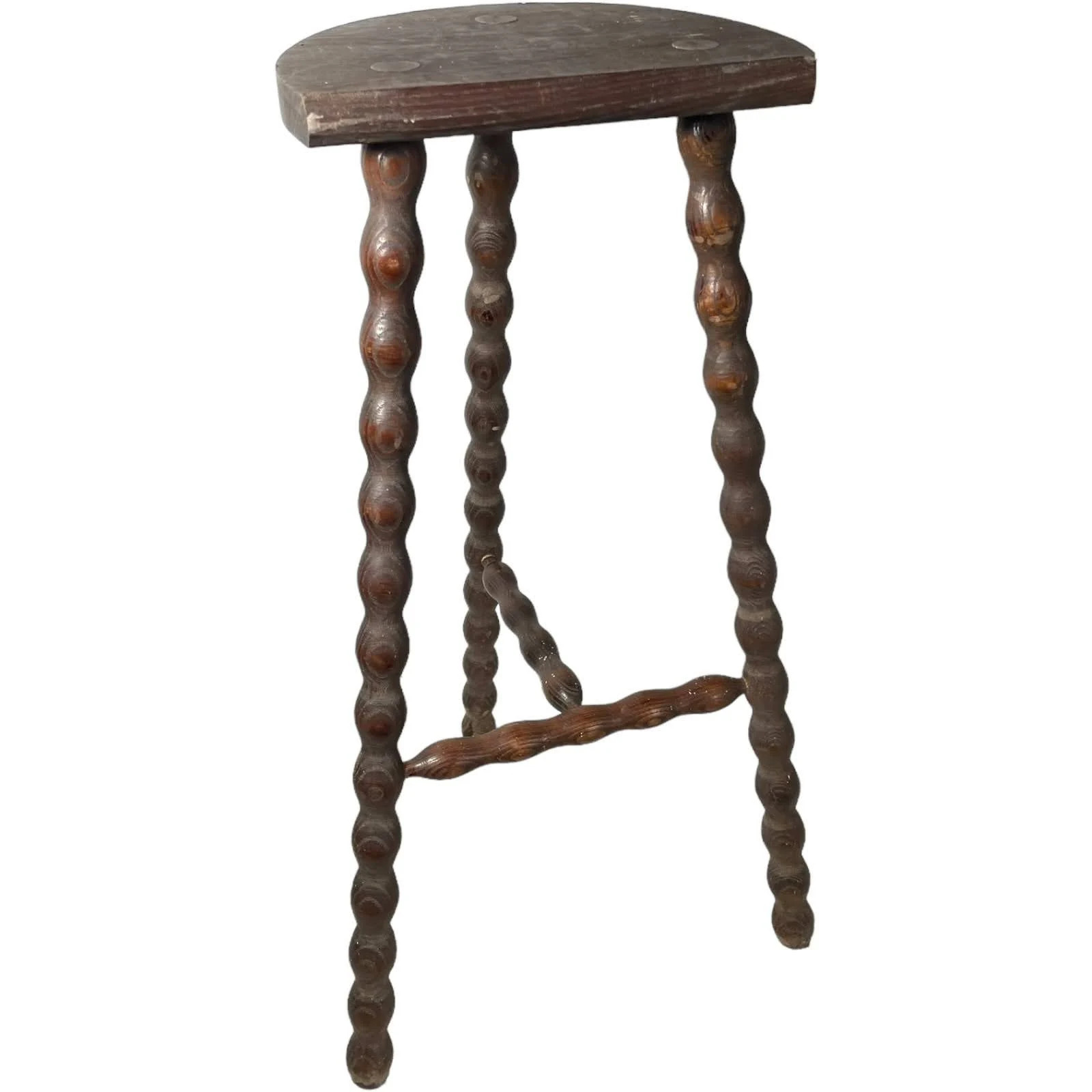 Vintage Stool French Tall Wooden Wood Plant Pot Stand Seat Kitchen Table Farm D Shaped Seat Brace... | Etsy (US)