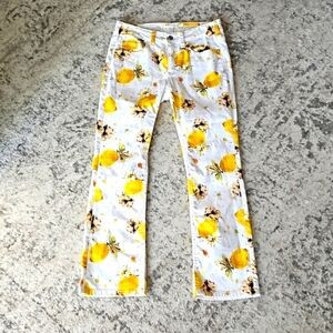 Anthropologie Pilcro and the Letterpress  high rise bootcut lemon print jeans | Poshmark