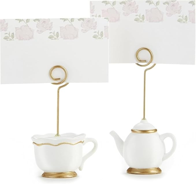 Kate Aspen, Place Card Holders, Tea Time Whimsy, Teapot and Teacup, Place Cards Included, Set of ... | Amazon (US)