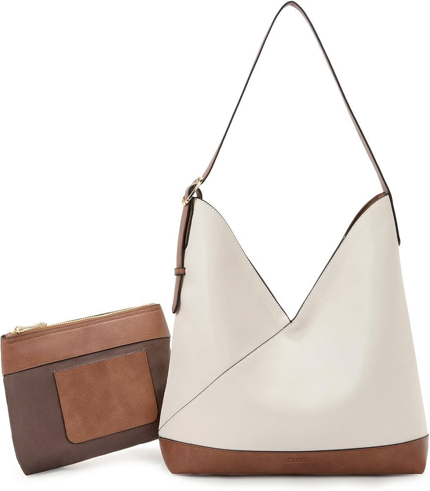 CLUCI Hobo Bags for Women Vegan Leather Purses Designer Handbags Tote Fashion Large Ladies Should... | Amazon (US)
