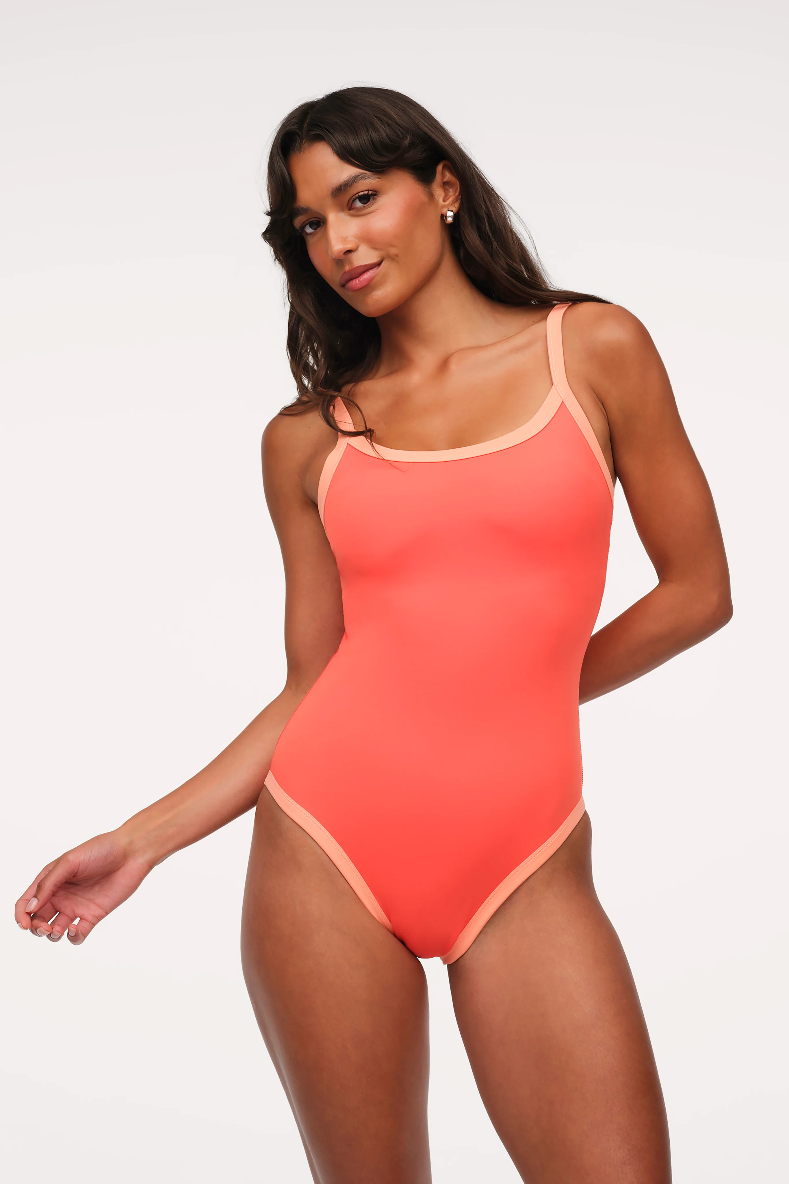 Scoop Neck One Piece | Papaya | nuuds