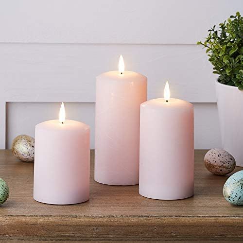 Pink Flameless Pillar Candles  | Amazon (US)