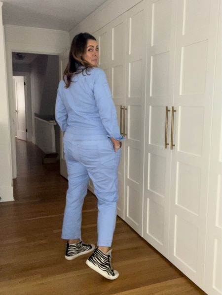 If you want to wear a jumpsuit wear it! This one is Wildfang (can’t link) but is so comfy and who doesn’t love a 1 piece outfit 

#LTKVideo #LTKworkwear #LTKmidsize