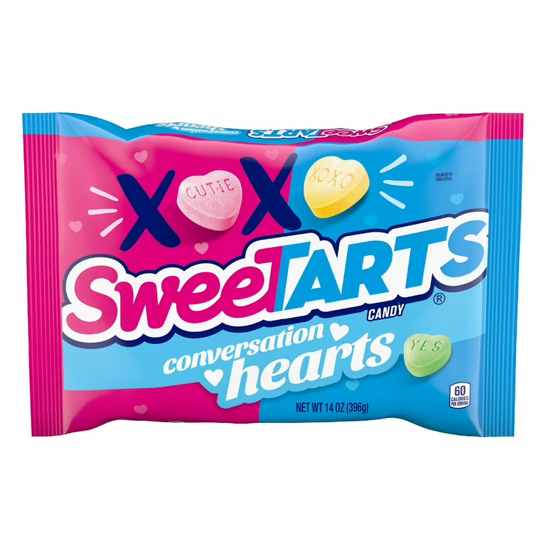SweeTARTS Valentine's Day Conversation Hearts Candy, 10 oz Bag - Walmart.com | Walmart (US)