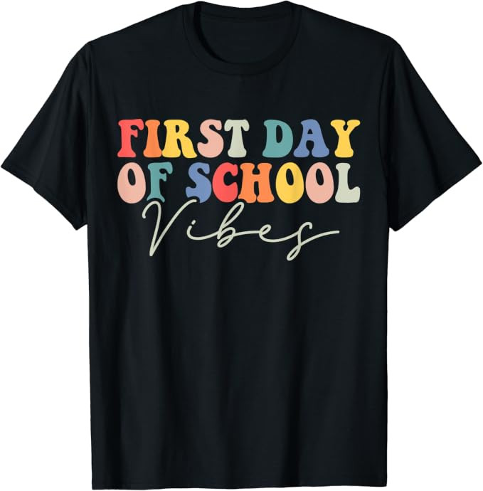 Back To School Vibes Happy First Day of School for Teachers T-Shirt | Amazon (US)