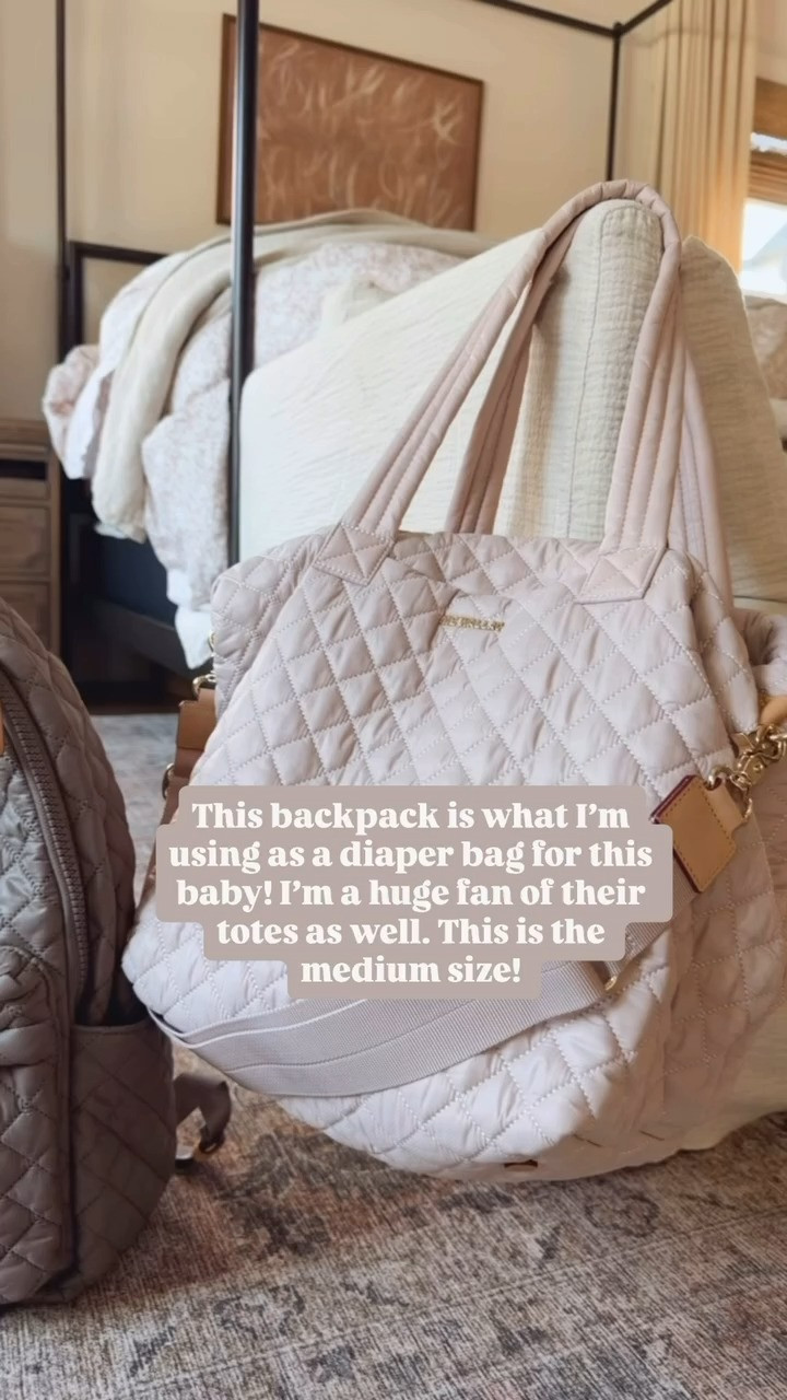 I have loved my MZ Wallace products for years, and this backpack truly has become the best diaper bag! All of their bags/backpacks are perfect for travel & it’s amazing how much you can fit in it! 

Loverly Grey, MZ Wallace, tote bag, quilted tote, pink tote, diaper bag, travel bag, carry on bag 

 #LTKmomlife #LTKTravel #LTKBaby