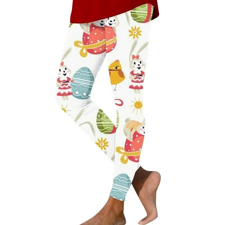 YDKZYMD Easter Day Leggings for Women Soft Novetly Workout Yoga Pants Eggs Bunny Rabbit Print Gym Tights Plus Size Holiday Leggings Blue XL | Walmart (US)