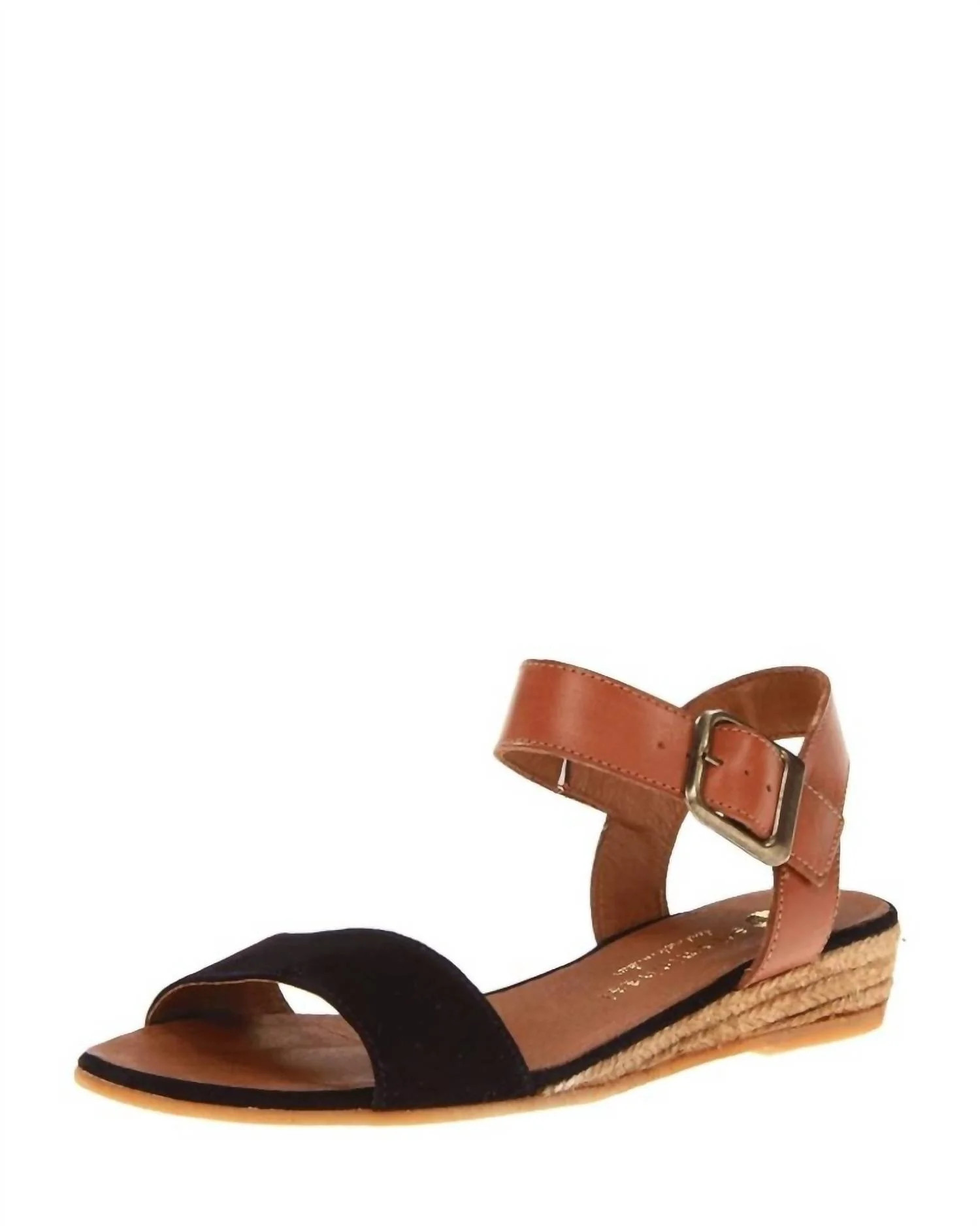 Women's Amanda Wedge Sandals In Black | Shop Simon