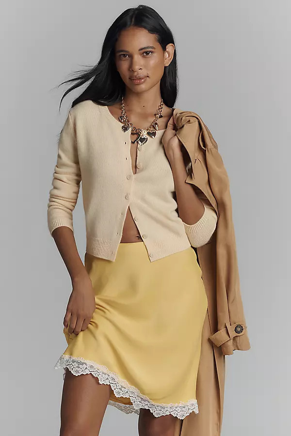 The Tilda Knee-Length Slip Skirt: Lace Trim Edition | Anthropologie (US)