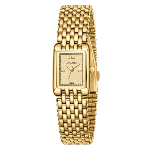 NN BEN NEVIS Gold Watches for Women Dainty Small Ladies Watch with Stainless Steel Strap, Luxury Casual Fashion Square Quartz Waterproof Watch Bracelet Adjustment Tool Included | Amazon (US)