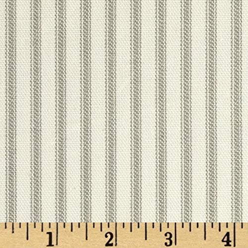 Vertical Ticking Stripe Cotton Duck Ivory/Tan, Fabric by the Yard | Amazon (US)