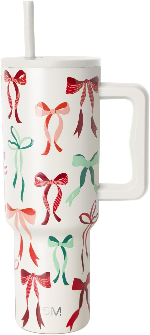 Simple Modern Trek | 40 oz Christmas Tumbler with Handle and Straw Lid | Cup Holder Friendly Insu... | Amazon (US)