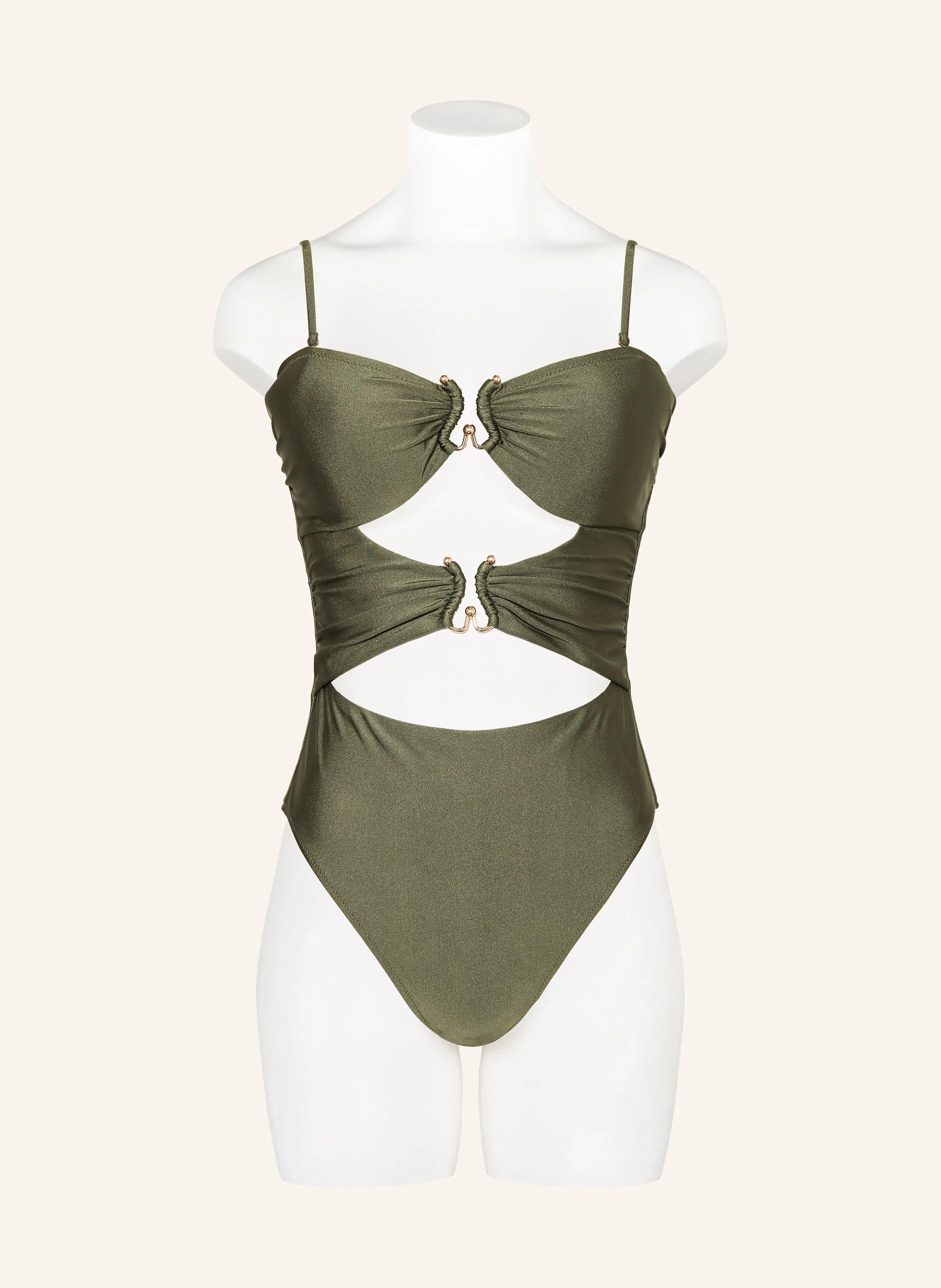MRS & HUGS Bandeau-Badeanzug mit Cut-outs in grün | Breuninger (DACH)