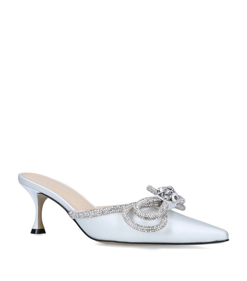 MACH & MACH Satin Double Bow Mules 65 | Harrods