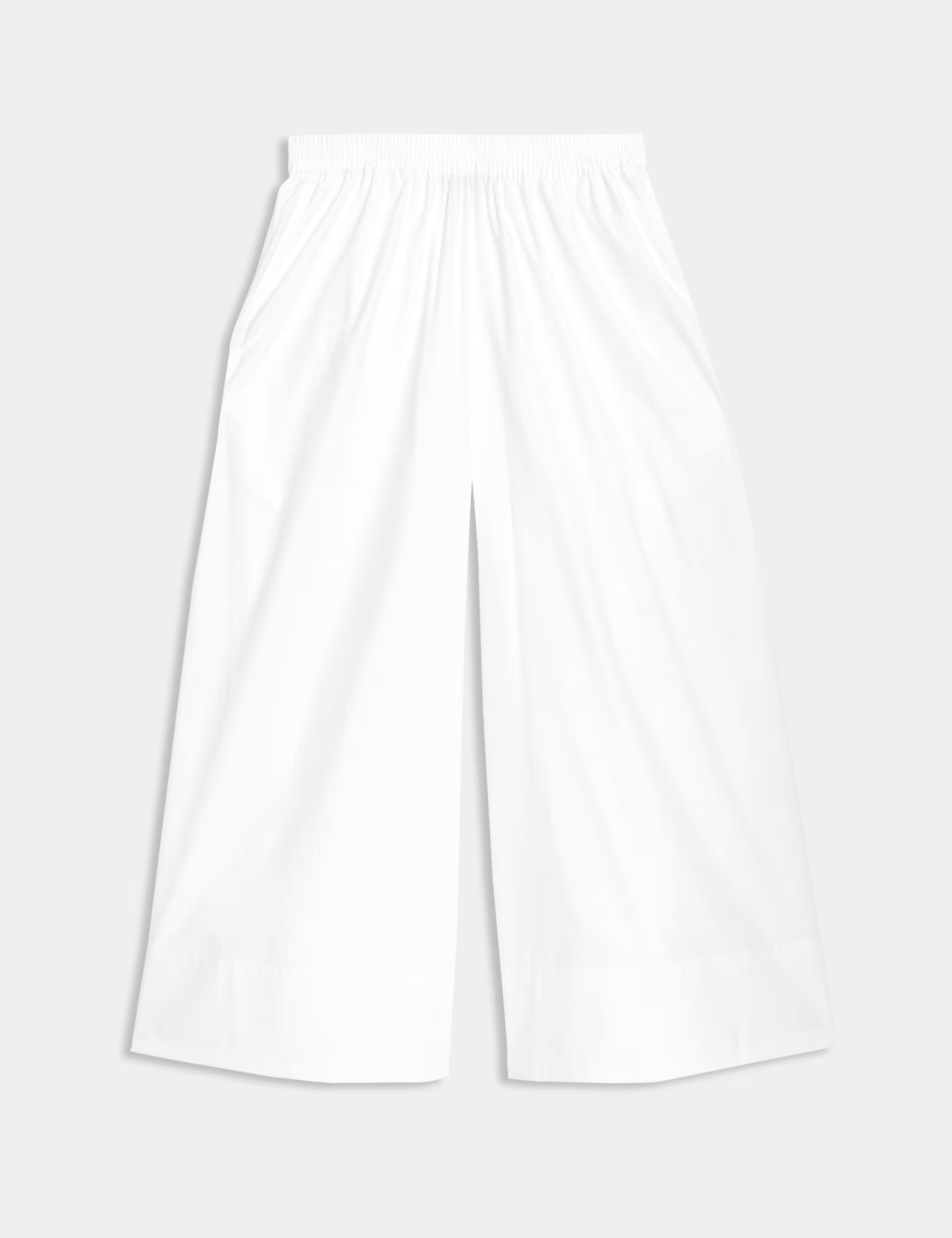 Pure Cotton Palazzo Cropped Trousers | Marks & Spencer (UK)