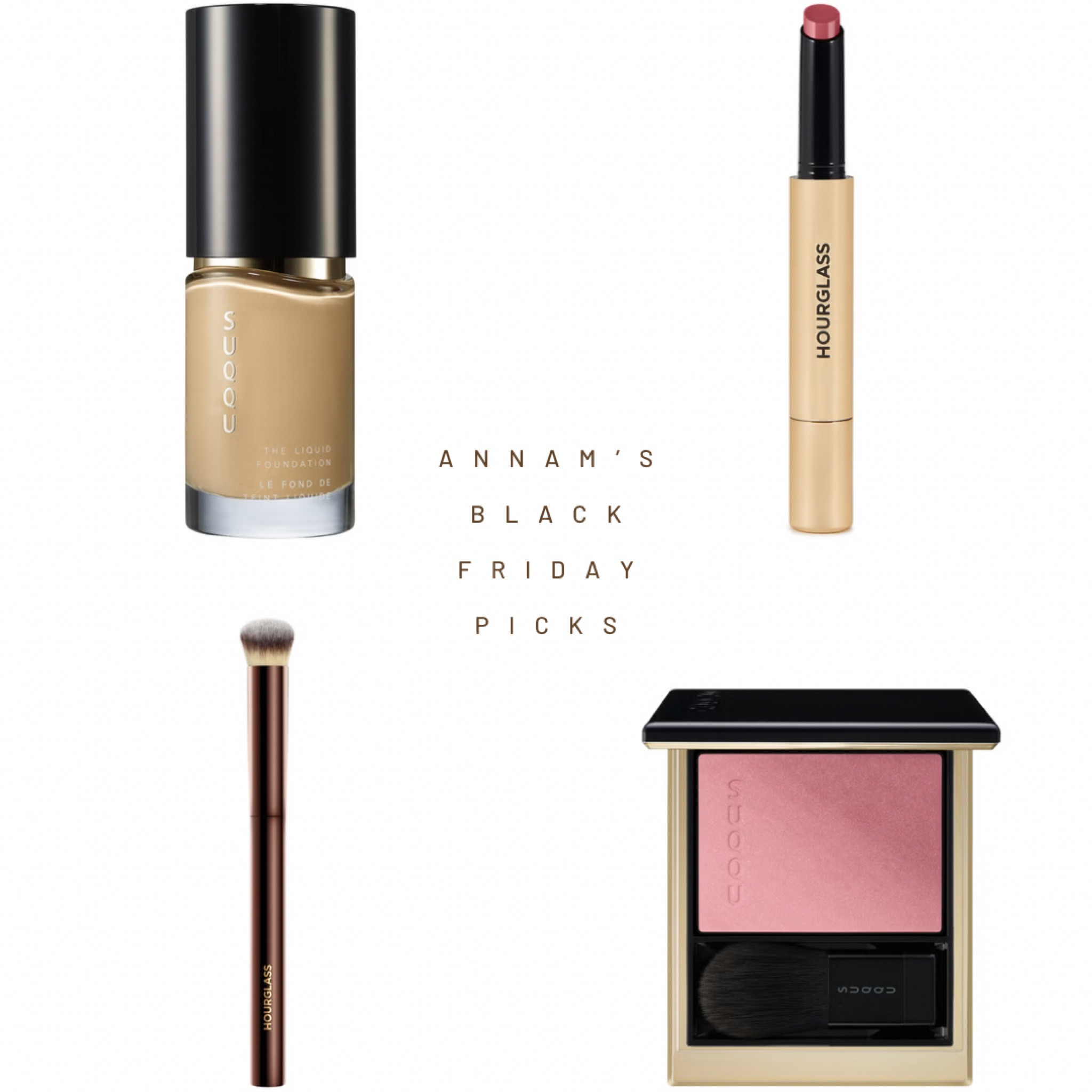 Suqqu foundation- 030
Hourglass concealer - topaz, beech and sepia
Huda Beauty powder - pound cake
