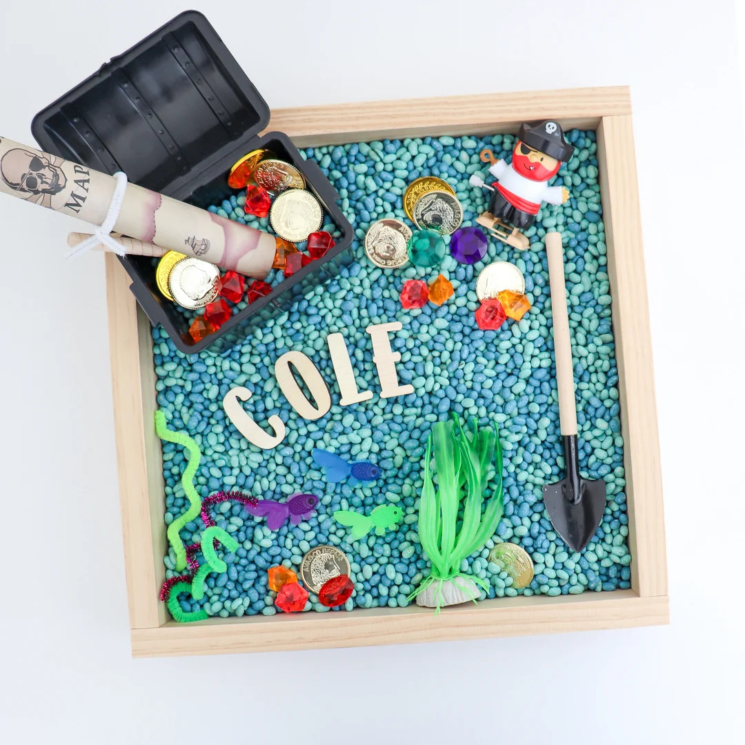 Kids Sensory Kit, Pirate Sensory Bin, Montessori Play Kit, Ocean Mix Personalized Sensory Kit, Pe... | Etsy (US)