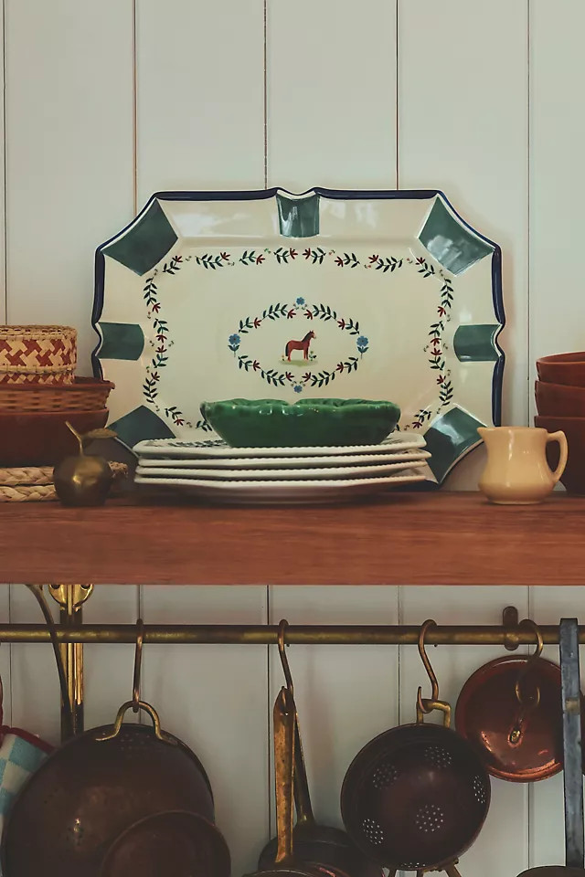 Alana Stoneware Horse Platter | Anthropologie (US)