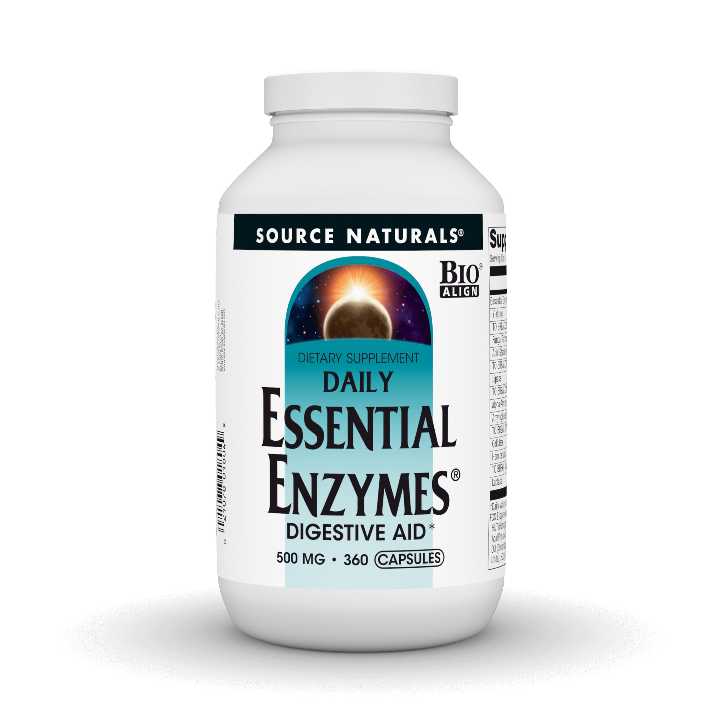 Source Naturals Essential Enzymes 500mg, Bio-Aligned Multiple Enzyme Supplement Herbal Defense fo... | Amazon (US)