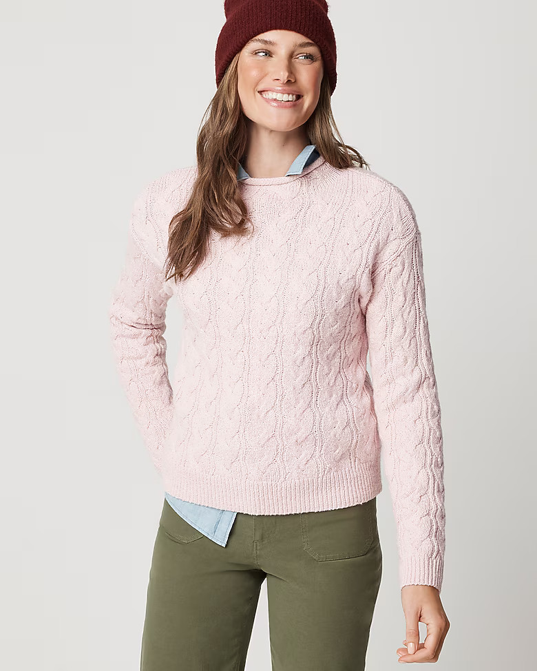 Cable mockneck sweater | J.Crew Factory