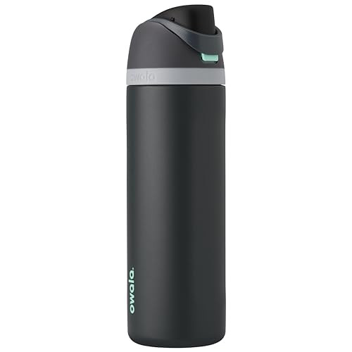 Owala FreeSip Insulated Stainless Steel Water Bottle with Straw for Sports and Travel, BPA-Free, 24oz, Foggy Tide | Amazon (US)