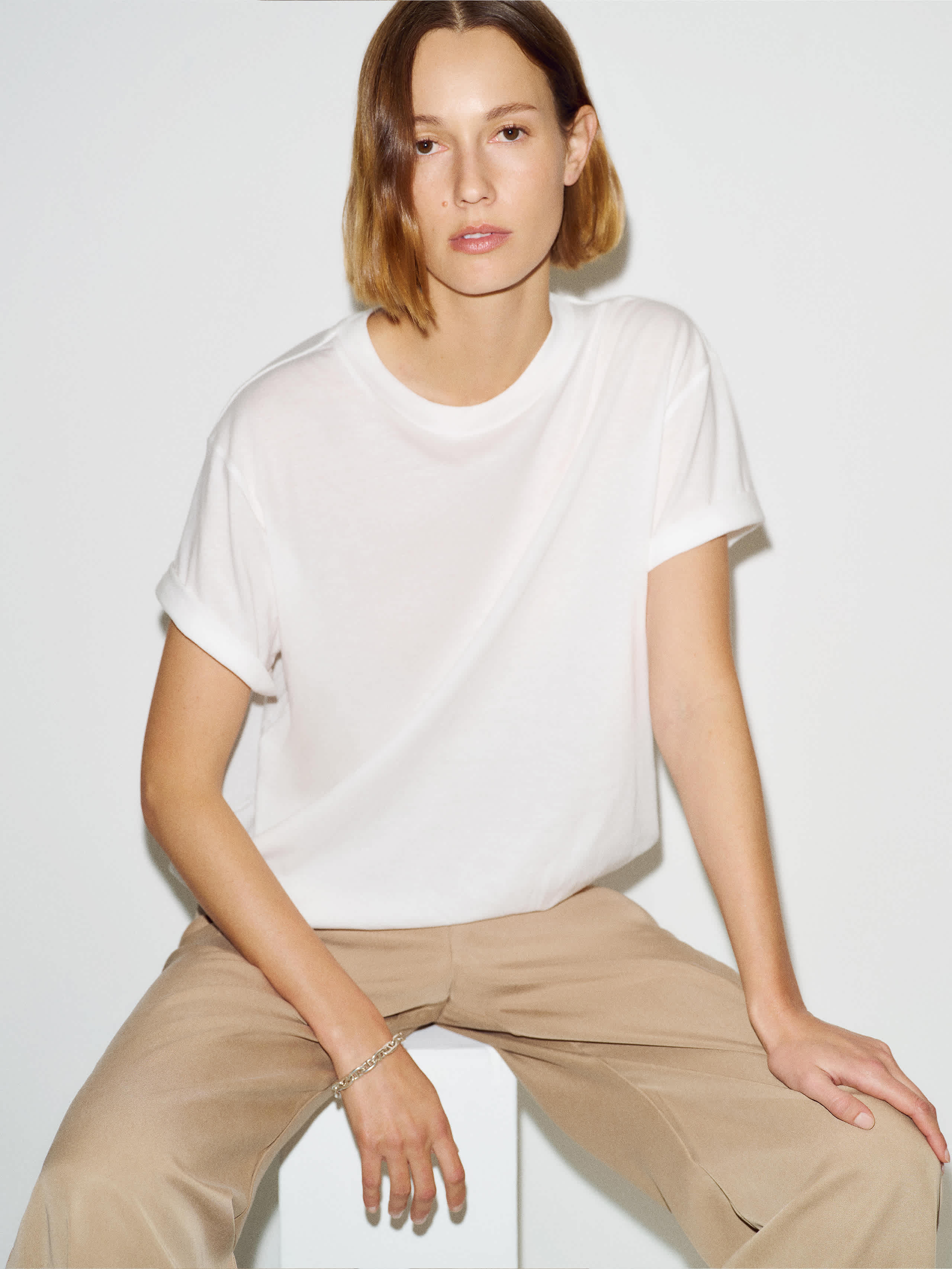Reformation Liam Oversized T-Shirt Ivory Large | Reformation (Global)