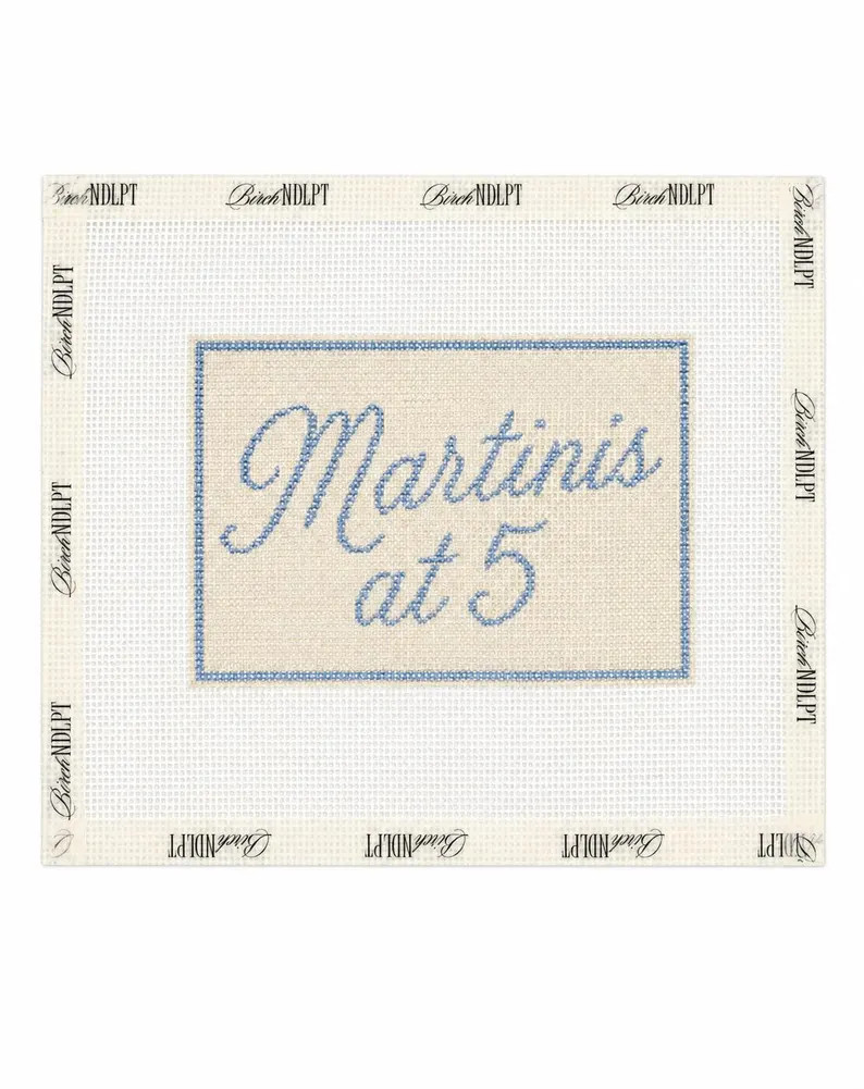 Martinis at 5 Needlepoint Canvas | 13 Mesh Needlepoint | Modern Needlepoint Canvas | Beginner Nee... | Etsy (Global)