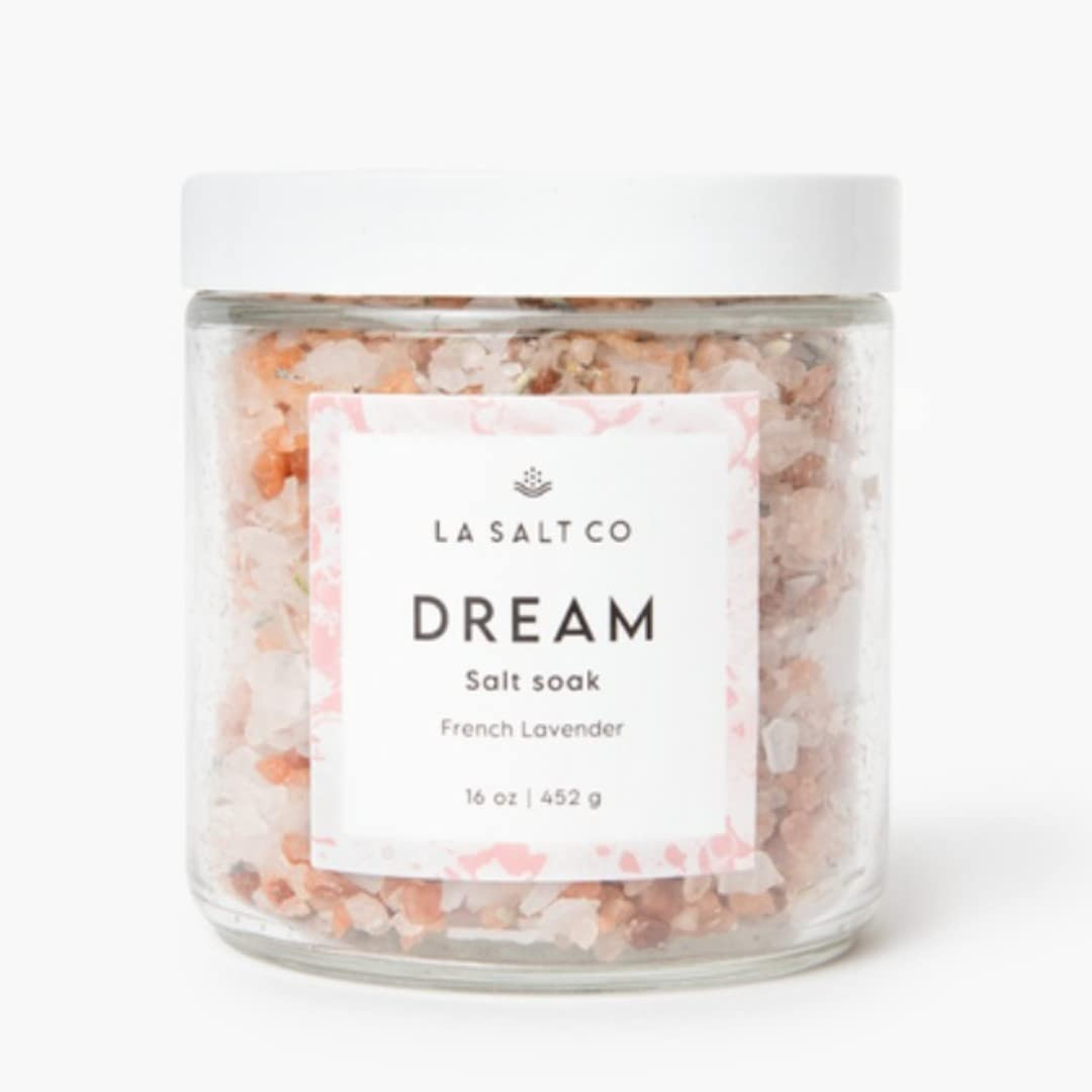 LA SALT CO Aromatherapy Bath Salt Soak, Dream | Mineral-Rich Himalayan Pink Salt, Magnesium Chloride | Amazon (US)