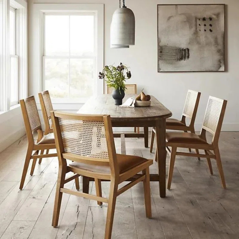 Linen Solid Back Side Chair (Set of 6) | Wayfair North America